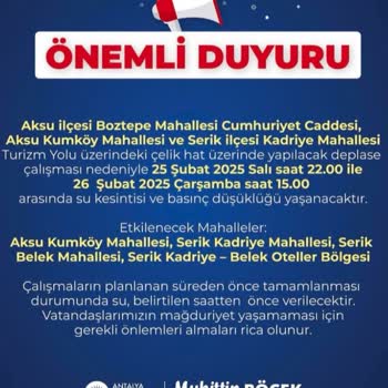 Antalya Büyükşehir Belediyesi Ramazan Öncesi Uzayan Su Kesintisi Mağduriyeti!