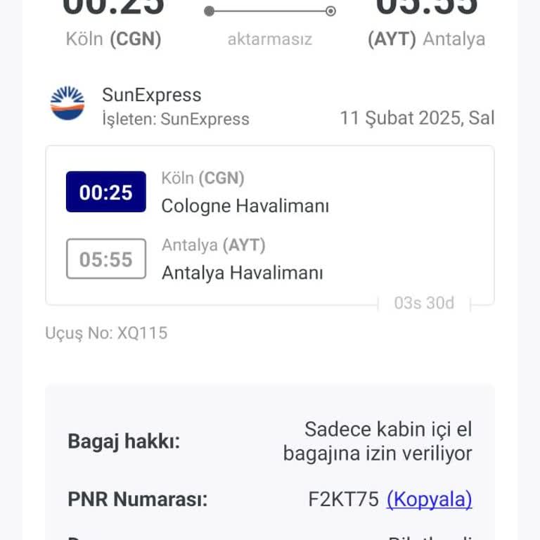 Sunexpress macht unberechtigte 30€ Gepäckgebühr trotz 4 kg Handgepäckanspruch