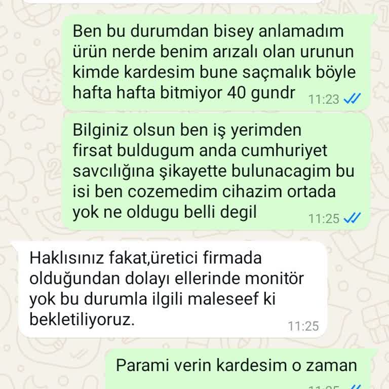 Pazarama'dan Alınan Bilgisayarın Ekran Arızası Ve İletişim Sorunları