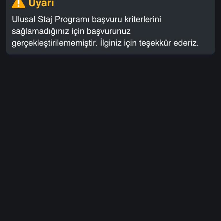 Son Gün Staj Başvurusunda Sistem Hatası