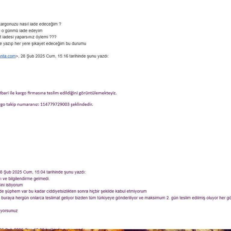 Online Siparişte Teslimat Sorunu