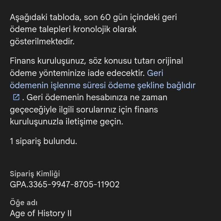 İade Edilmeyen Oyun Ücreti