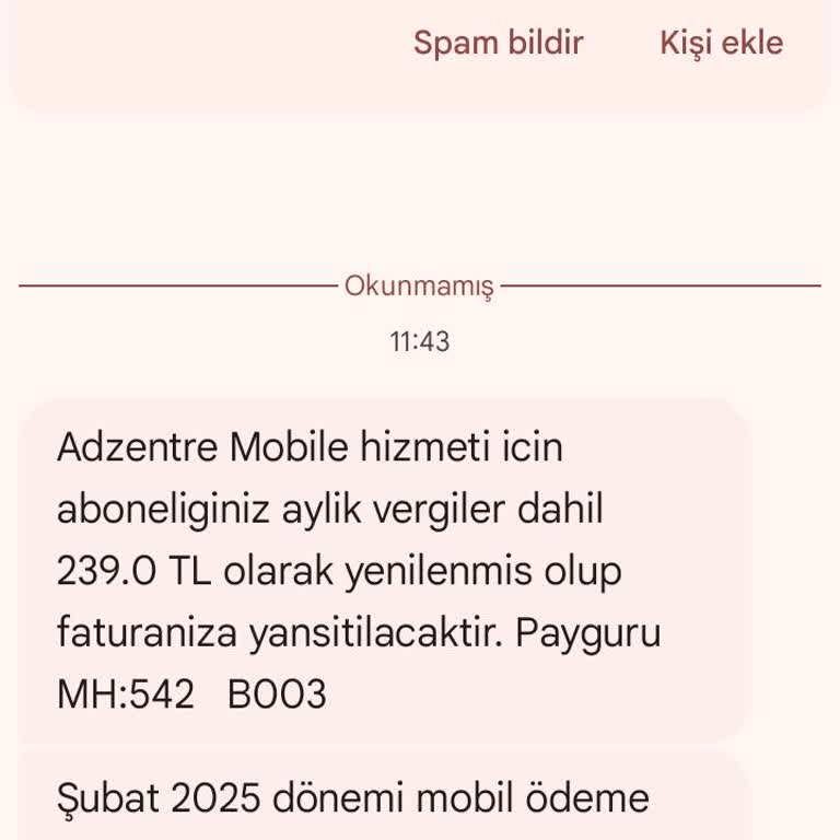 Adzentre Mobil Ödeme İadesi Ve Abonelik Sorunu