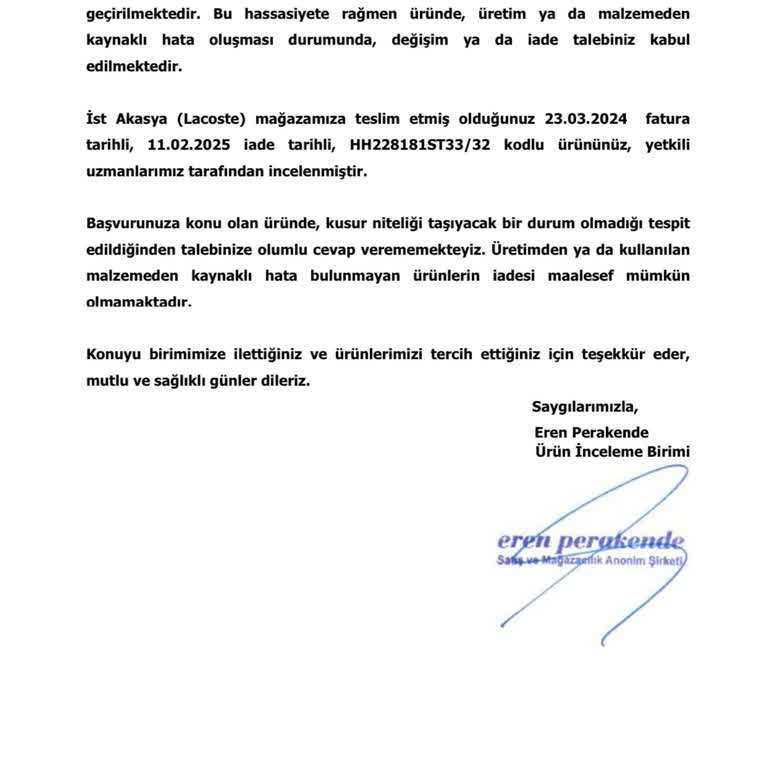 Lacoste Siyah Kot Pantolonun Renk Atma Sorunu Ve Müşteri Hizmeti Hayal Kırıklığı