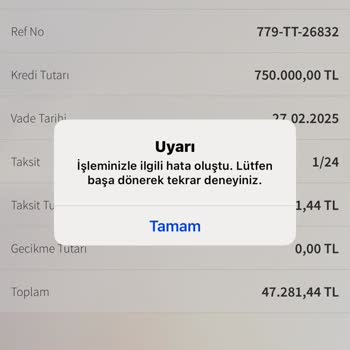 Kredi Ödemesinde Teknik Sorun Ve İletişim Eksikliği