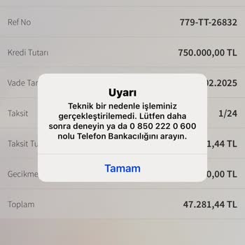 Kredi Ödemesinde Teknik Sorun Ve İletişim Eksikliği