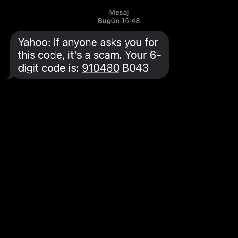 Yahoo'dan Gelen Gizemli Doğrulama Kodu Şaşkınlığı