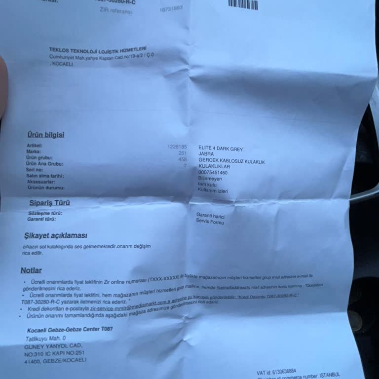 Kulaklık Değişim Sürecinde Yaşanan Sorunlar