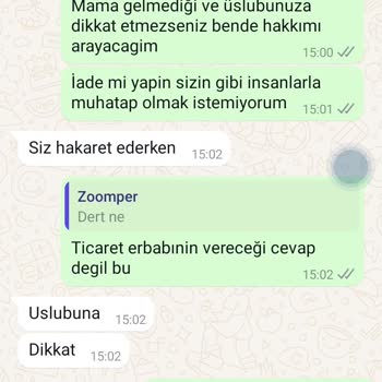 Zoompet'ten Sipariş Edilen Mama Teslim Edilmedi Ve İade Süreci Başlatılmadı