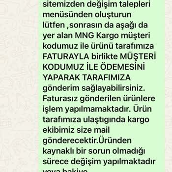 Para İadesi Yerine Zorunlu Çek Ve Yüksek Kargo Ücreti Sorunu