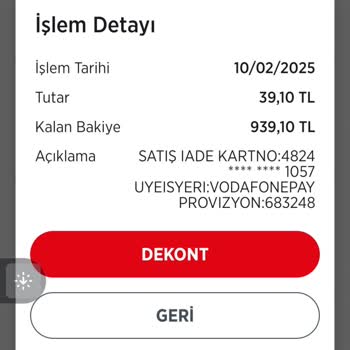 Vodafone Pay İade Sorunu Ve Bloke Edilen Kart