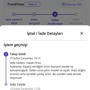 Yanlış Ürün Gönderimi Ve İade Sorunu: Trend Time Mağduriyeti