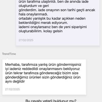 Yanlış Ürün Gönderimi Ve İade Sorunu: Trend Time Mağduriyeti