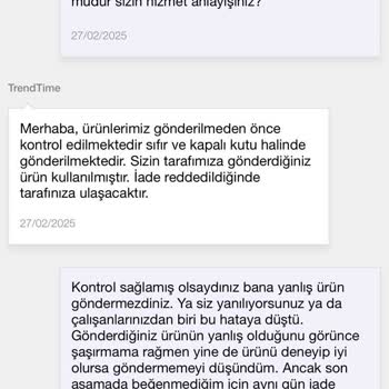 Yanlış Ürün Gönderimi Ve İade Sorunu: Trend Time Mağduriyeti