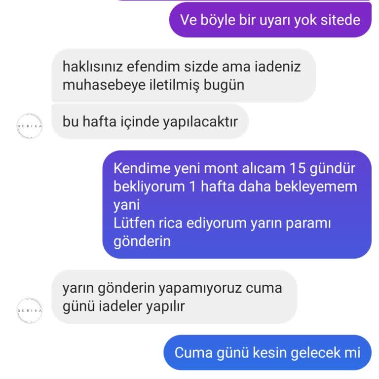 Para İadesi Geciken Alışveriş Deneyimi