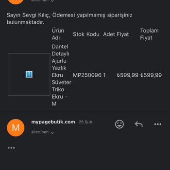 Sipariş Onayı Ve Kargo Gecikmesi Sorunu
