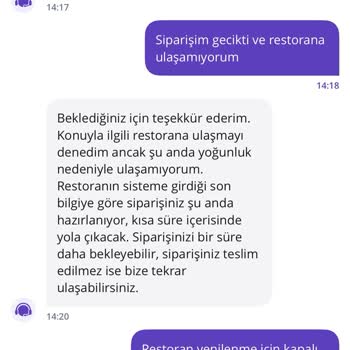 Getir Yemek Siparişi: Geciken Teslimat Ve İletişim Sorunları