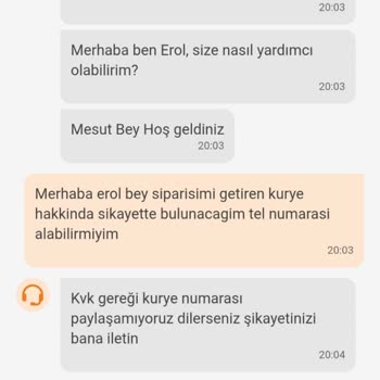 Trendyol Yemek Siparişi Ve Kurye Sorunu