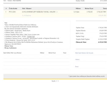 Kusurlu Yatak Sağlığımı Tehdit Ediyor!