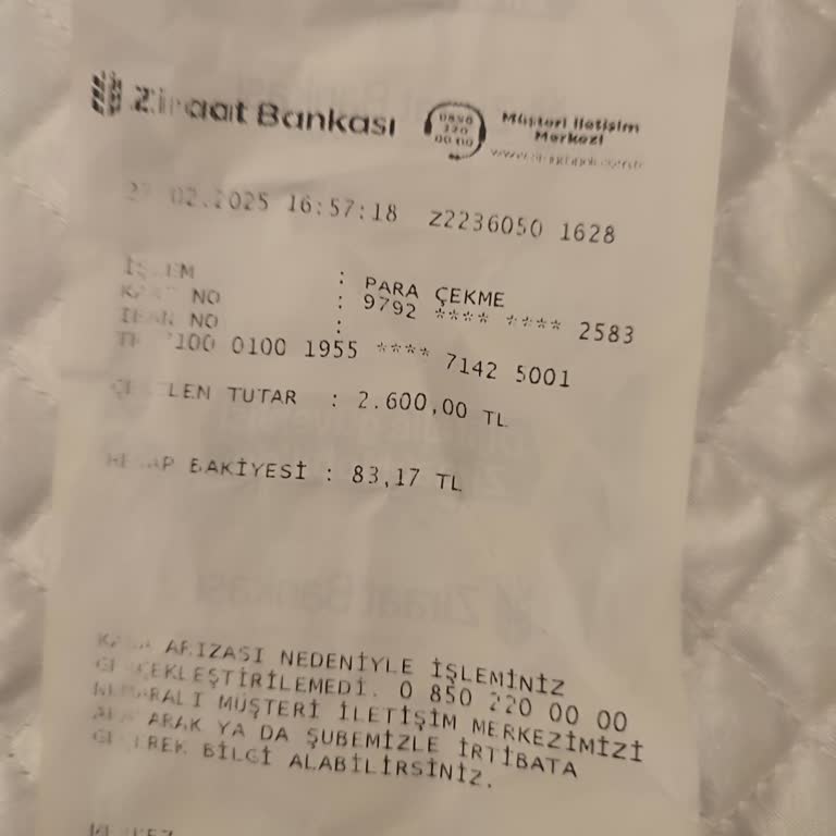 Ziraat Bankası ATM'sinde Para Çekme Sorunu Ve Mağduriyet