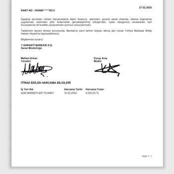 Garanti Bankası Kredi Kartı Güvenlik Açığı Mağduriyeti