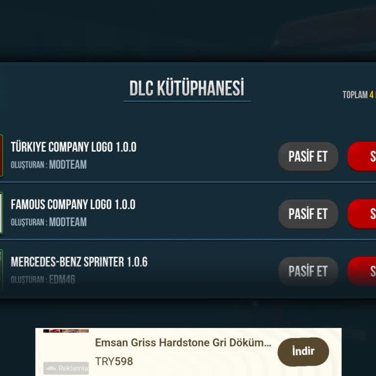 Truck Simülatör Ultimate DLC Kullanım Sorunu