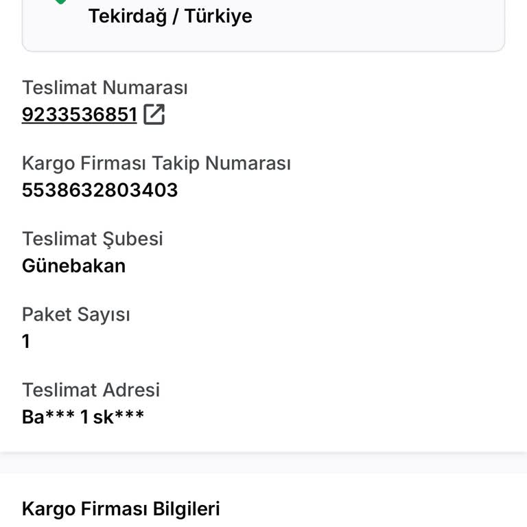 Aras Kargo Çorlu Şubesi'nde Kayıp Kargo Sorunu