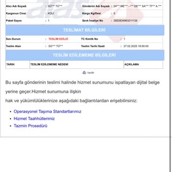 Aras Kargo: Yanlış Teslimat Ve Bilgilendirme Eksikliği