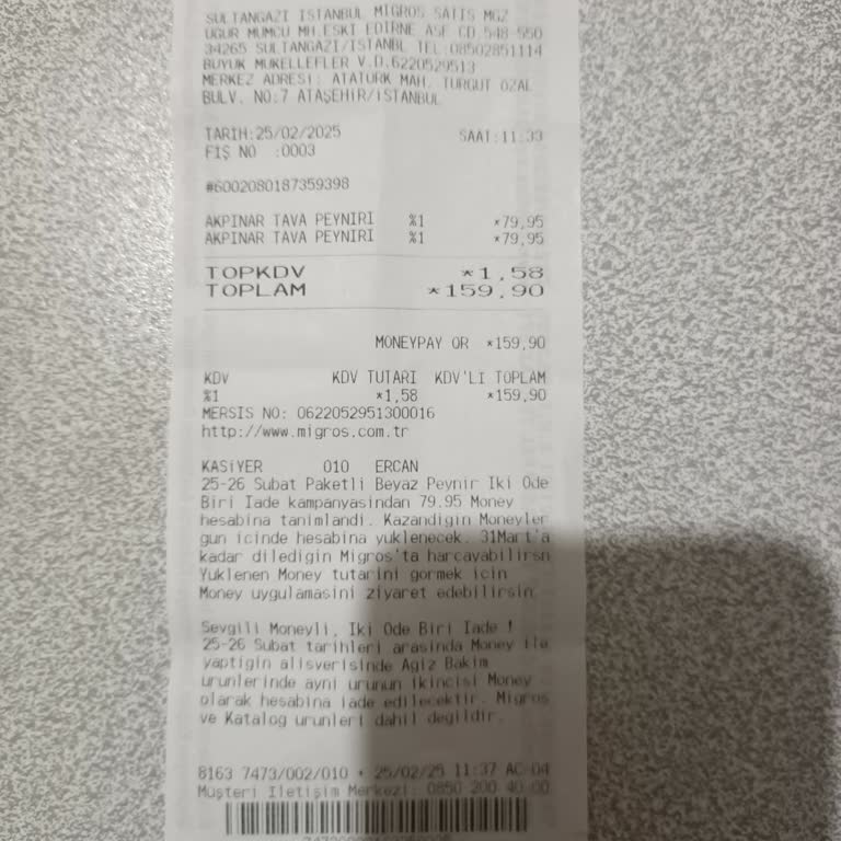 Migros MoneyPay QR Ödülü Hâlâ Yüklenmedi