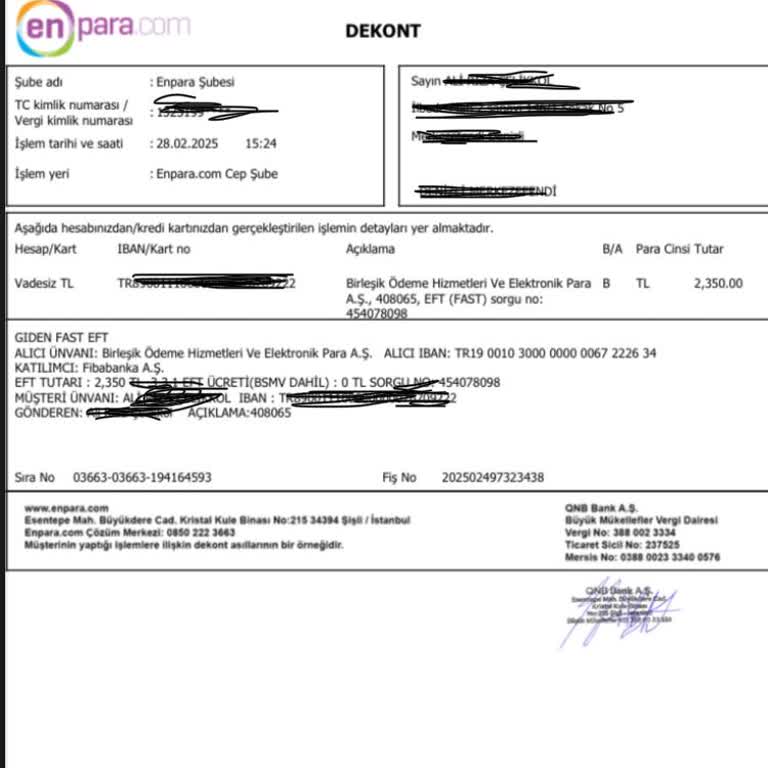 Ürün Teslim Edilmedi: Enpara Ve Fiba Banka İletişim Sorunu