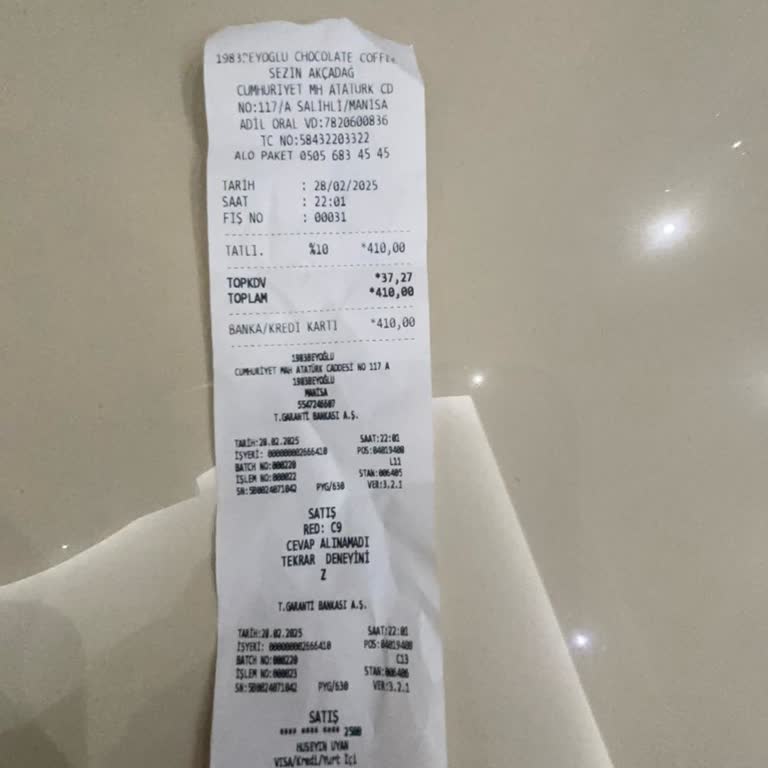 Kötü Tatlı Deneyimi Ve Müşteri Memnuniyetsizliği