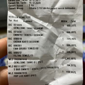 Kombi Servisinde Şok Edici Ücretlendirme