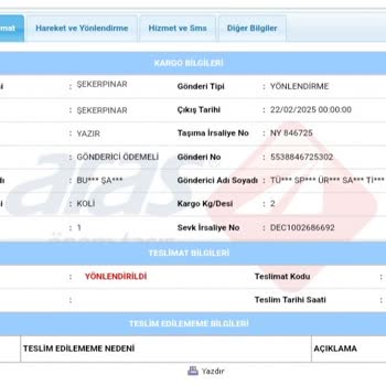 Aras Kargo Yazır Şubesi'nde Teslimat Sorunu Ve İletişim Eksikliği