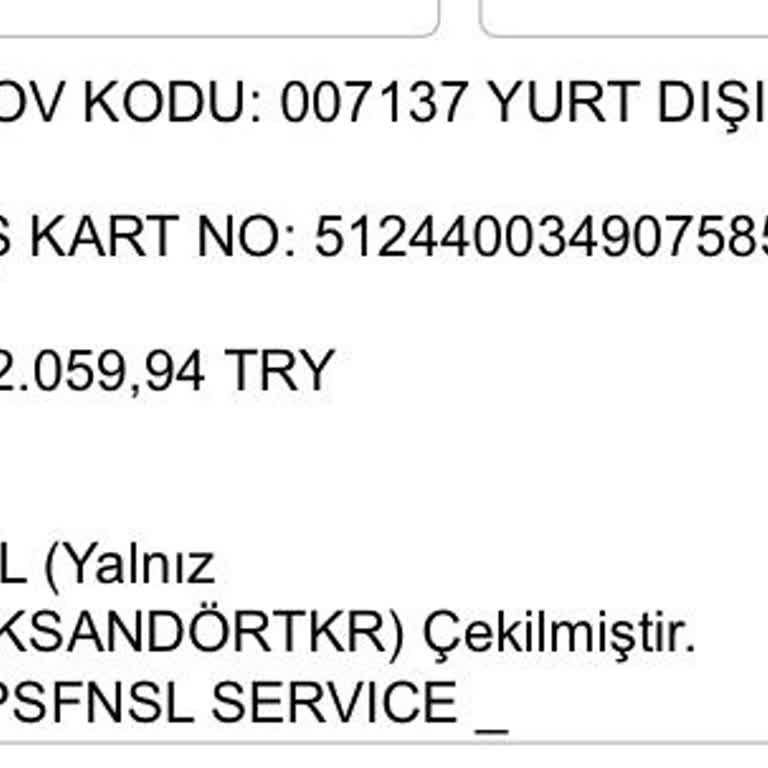 Hesabımdan İzinsiz Çekilen 2059 TL: Acil Çözüm Bekliyorum!