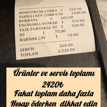 Galataport'ta Fazladan Ücret Şoku: Adisyon Farkları Ve Müşteri Mağduriyeti