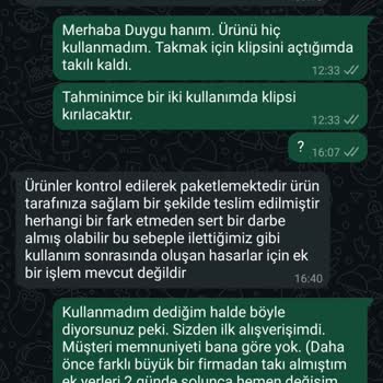Handeli'den Aldığım Bilekliğin Klips Sorunu Ve Yetersiz Müşteri Hizmeti