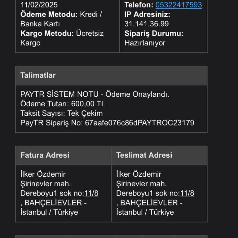 Eksik Ürün Gönderimi Ve İlgisizlik