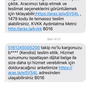 Teslim Edilmeden Teslim Edildi Gösterilen Ürünler