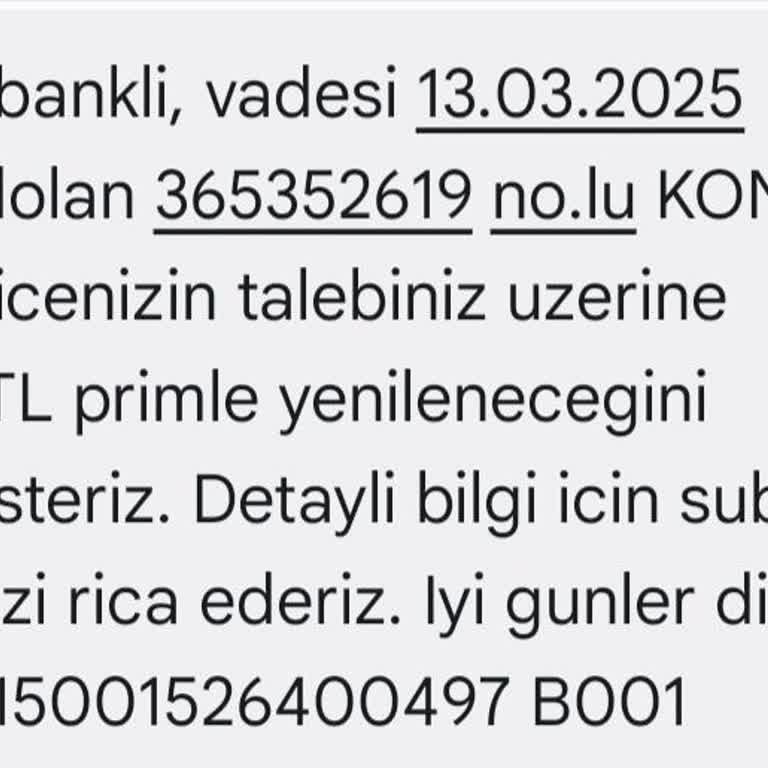 Zorunlu Olmayan Sigorta İçin Zorunlu Muamelesi