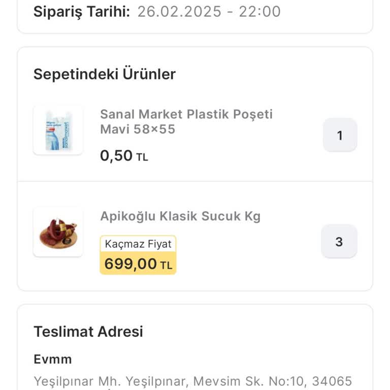 İptal Edilen Siparişle Hayal Kırıklığı