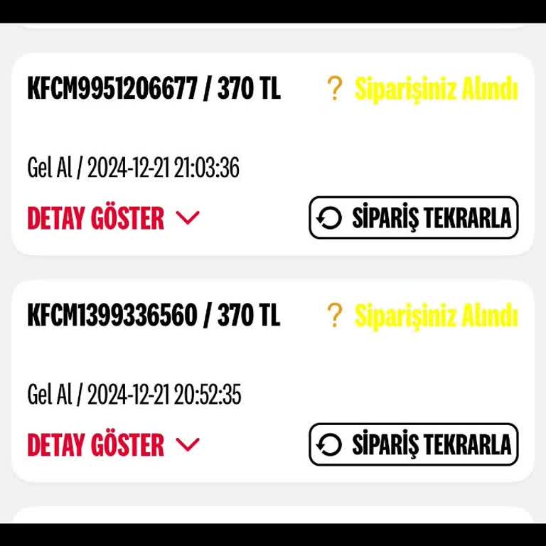 KFC Sipariş İadesi Sorunu Ve İlgisizlik