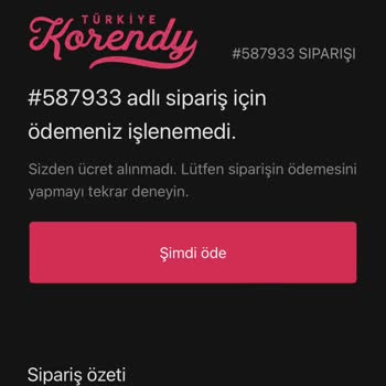 Ödeme Yapıldığı Halde Sipariş Sorunu