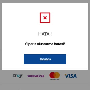 Ödeme Hatası Nedeniyle Ürünü Alamıyorum