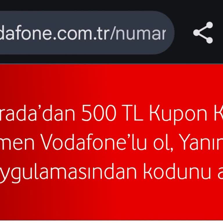 Vodafone'dan Beklenen İndirim Kuponu Gelmedi