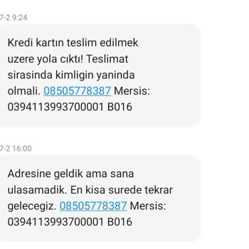 Kredi Kartı Teslimatında Yaşanan Sorunlar Ve İletişim Eksikliği