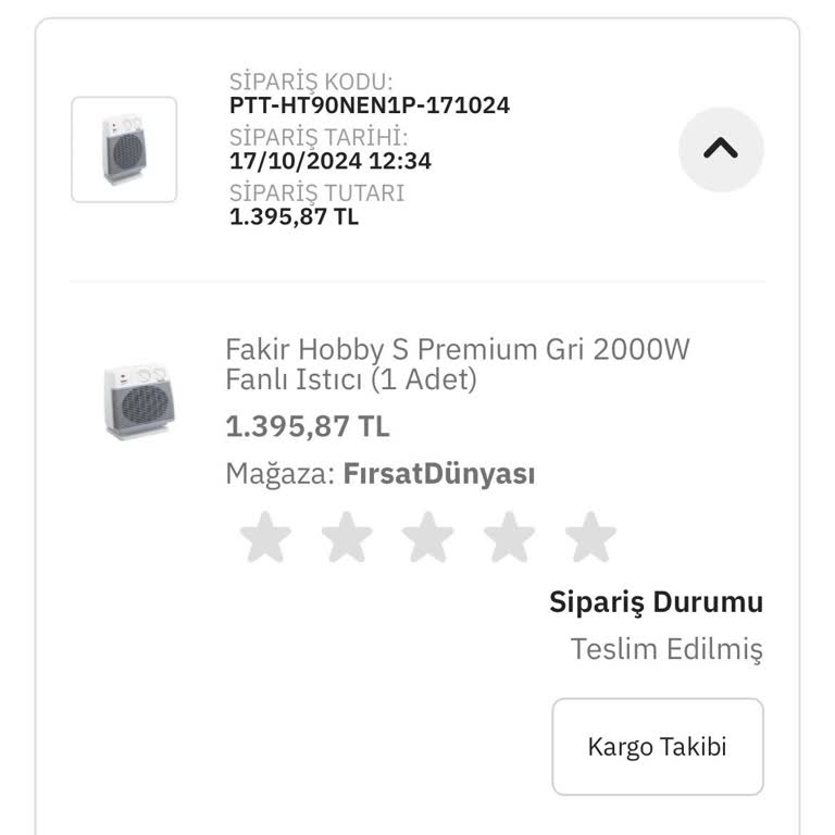 PttAVM Faturasız Gönderilen Isıtıcı Sorunu!