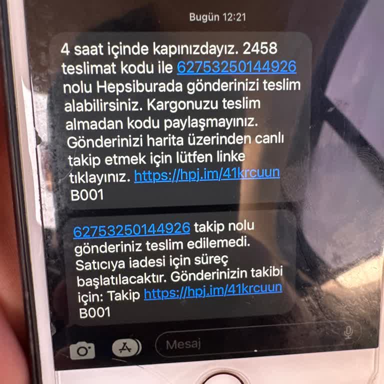 Kargo Adresime Ulaşmadı