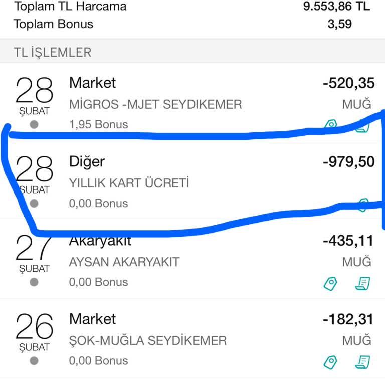 Garanti BBA'dan Haksız Kart Aidatı İadesi Talebi