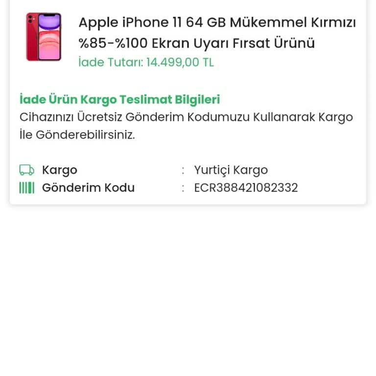 EasyCep'ten Alınan İphone 11'in İade Sürecindeki Sorunlar