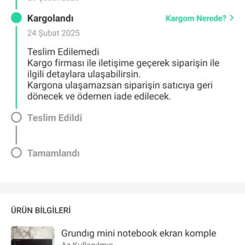 Darıca Sürat Kargo Teslimat Sorunu